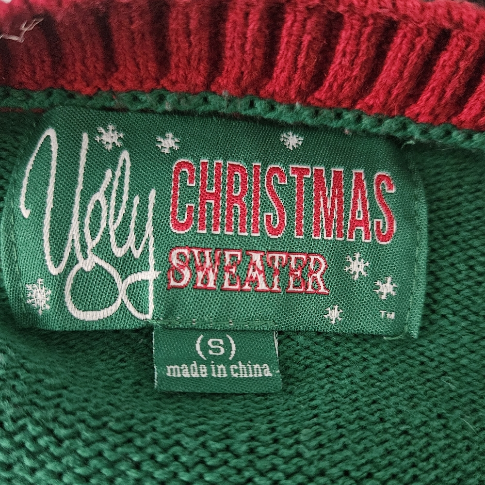 Ugly Christmas Sweater- Beatles Abbey Road Sweater- Size S (LIGHTS UP!) - Picture 6 of 6